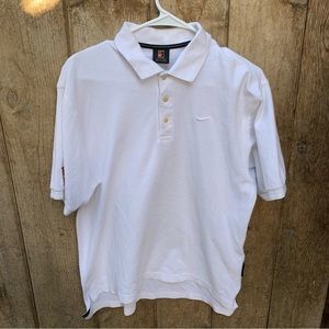Vintage Nike Court Polo Shirt Dri-Fit Tennis Rugby White Short Sleeve Men’s S/M